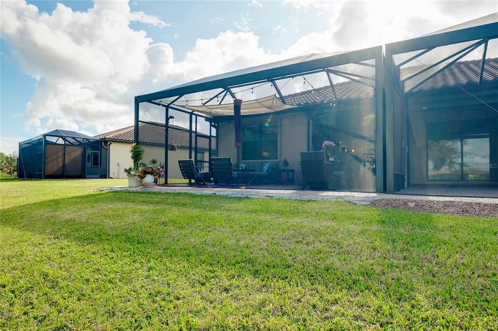 Extended Lanai with pavers and nature view