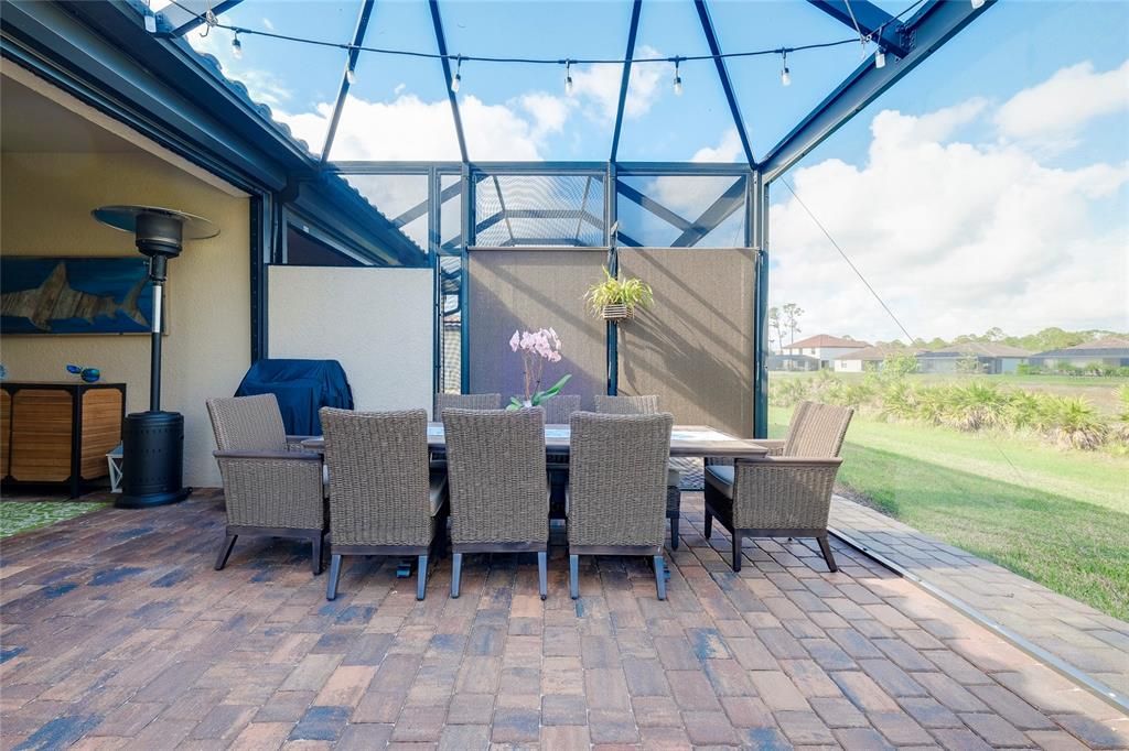 Extended Lanai with pavers and nature view