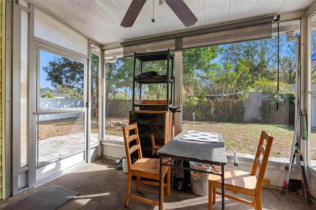 Relax and unwind in your private screened-in patio, perfect for enjoying Florida’s breezy evenings