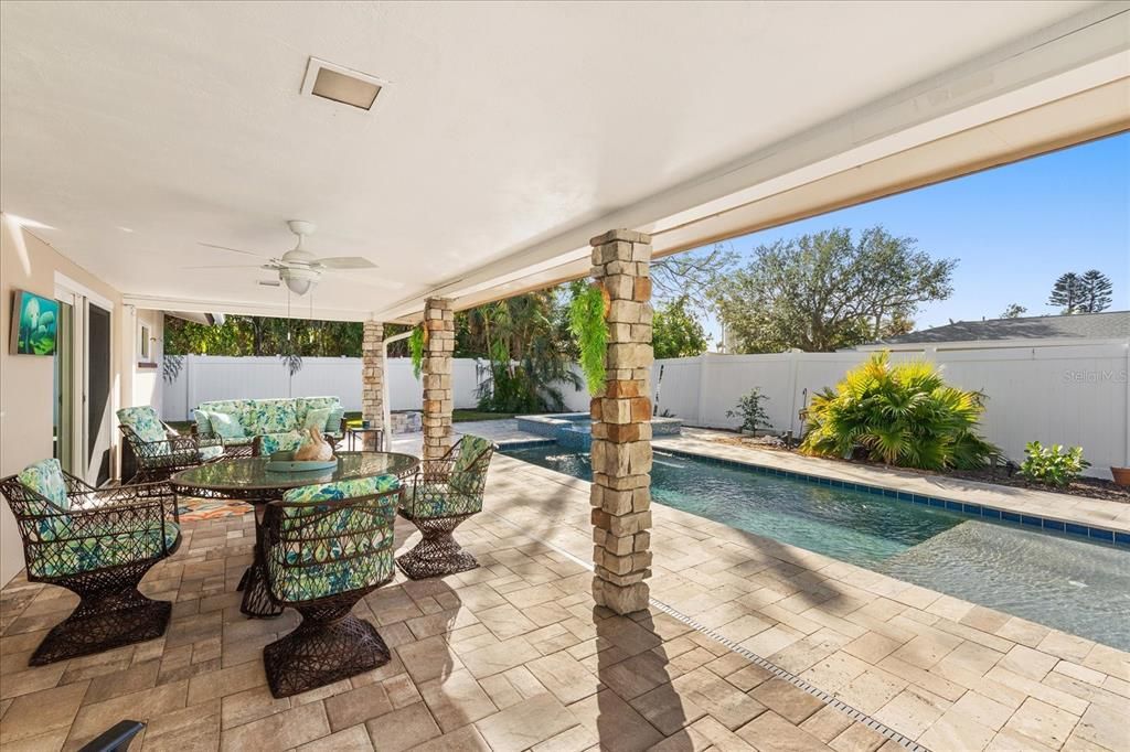 Spacious covered patio; perfect for entertaining!