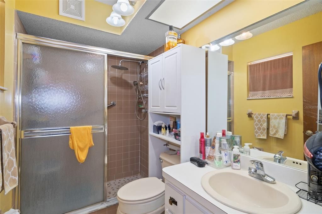 The Master Bathroom has a Step-In Shower