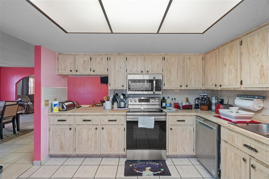 Notice the Abundance of Cabinets and Counter Top Space in the Kitchen