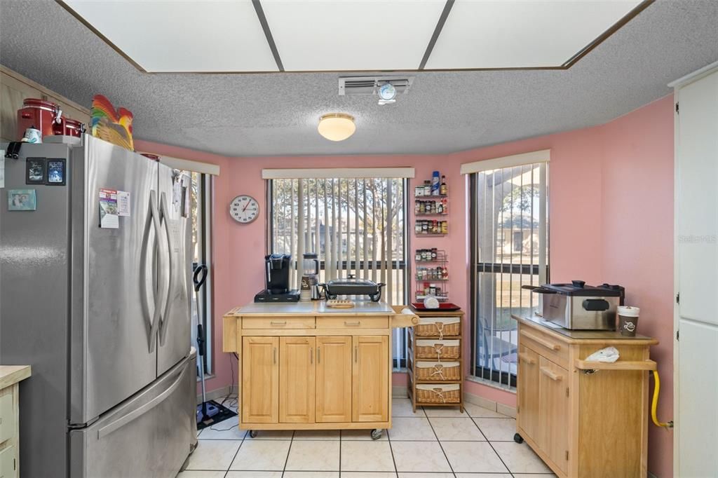 There is a Beautiful Bay window in the Kitchen making the space light and bright