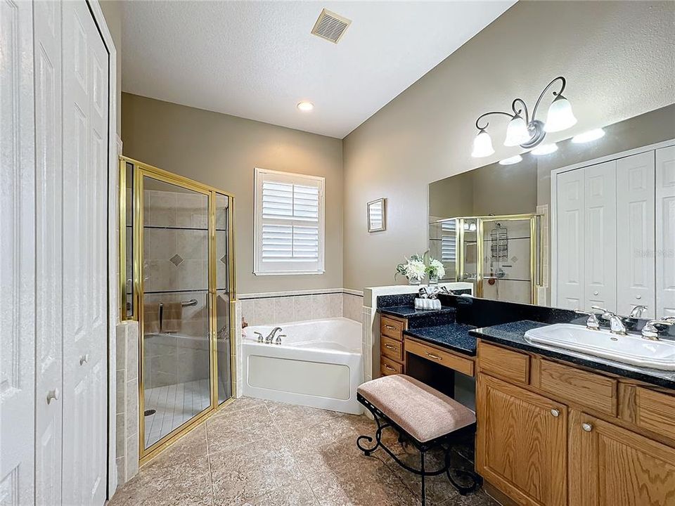 PRIMARY BATH - GARDEN TUB, WALK-IN SHOWER, DUAL SINKS