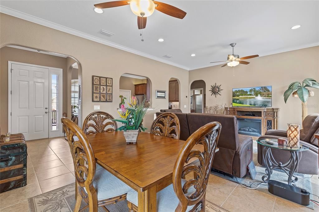 Dining area looking toward living room