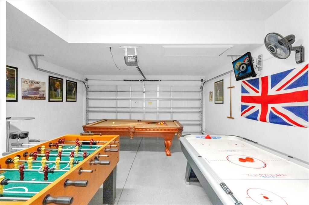 game room in garage