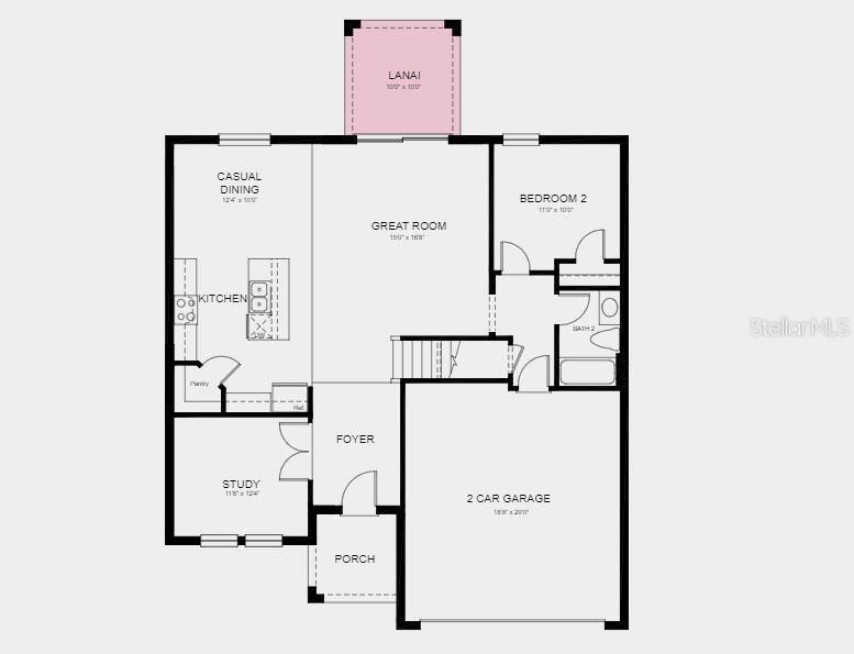 Structural options added include:  Covered lanai.