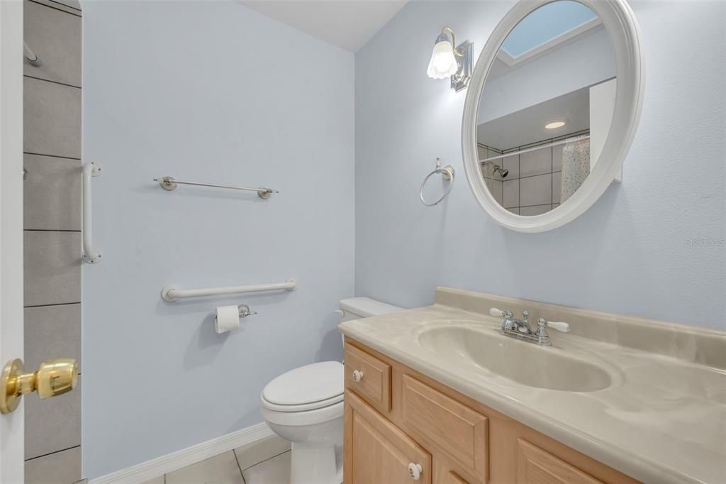 Primary bedroom bathroom with shower