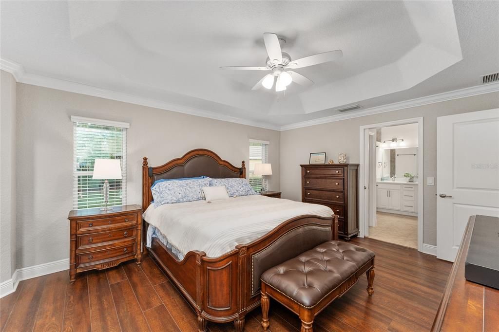 Primary Bedroom with Tray Ceiling