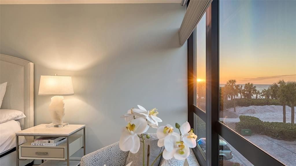 A nice relaxing reading nook in the primary suite