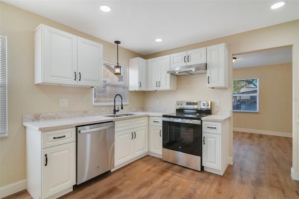 Kitchen with stainless appliances