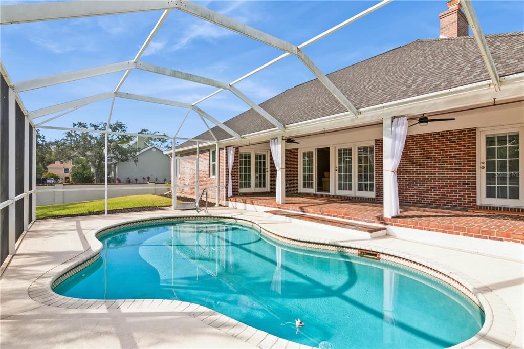 Spacious pool area.