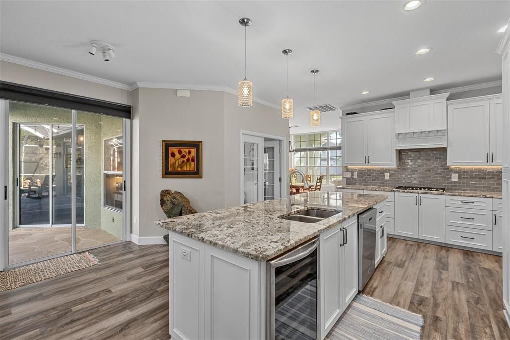 Gorgeous high end Granite Countertops make this Kitchen a dream to entertain in