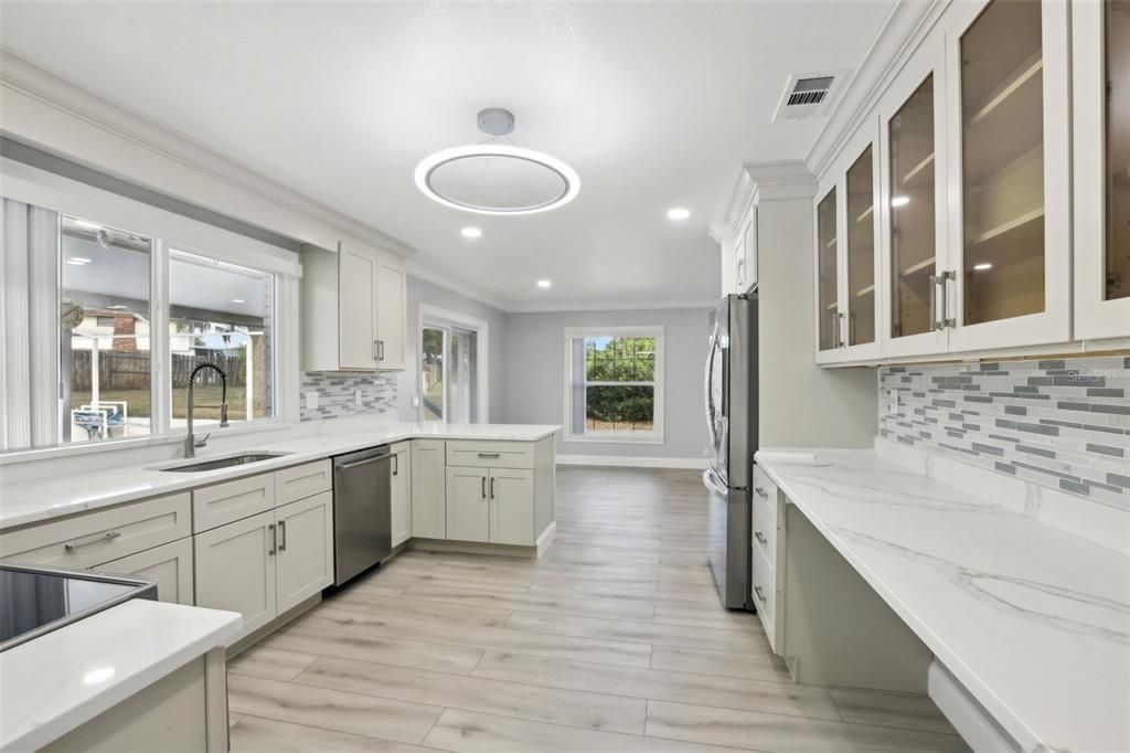 Kitchen Looking to Family Room