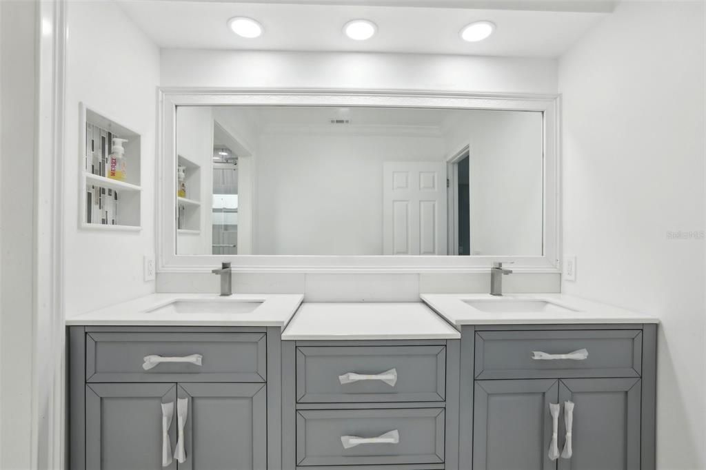 Primary Bath Deluxe Double Vanity.