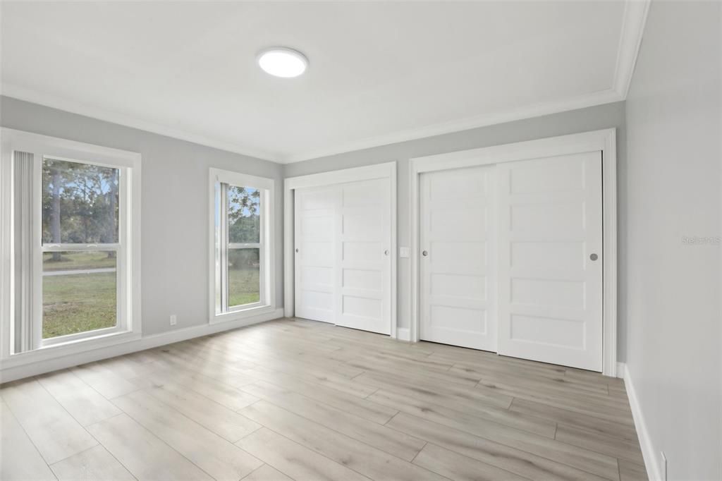 Bedroom 2 features double closets.