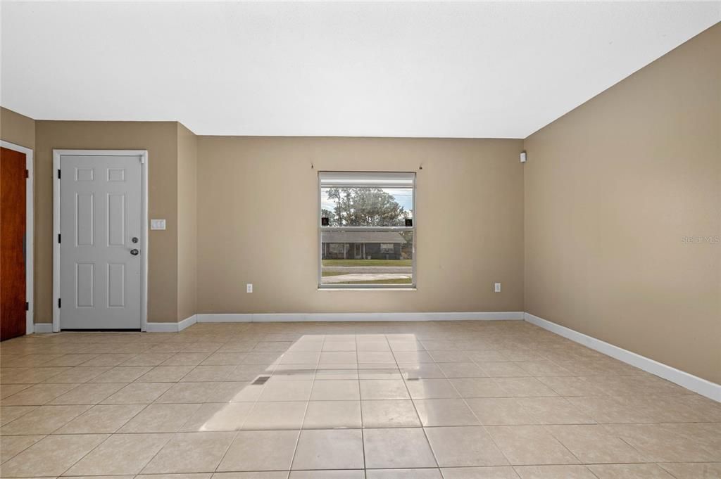 Living Room with front door to the left.