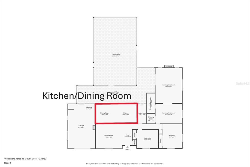 Kitchen and Dining Room location