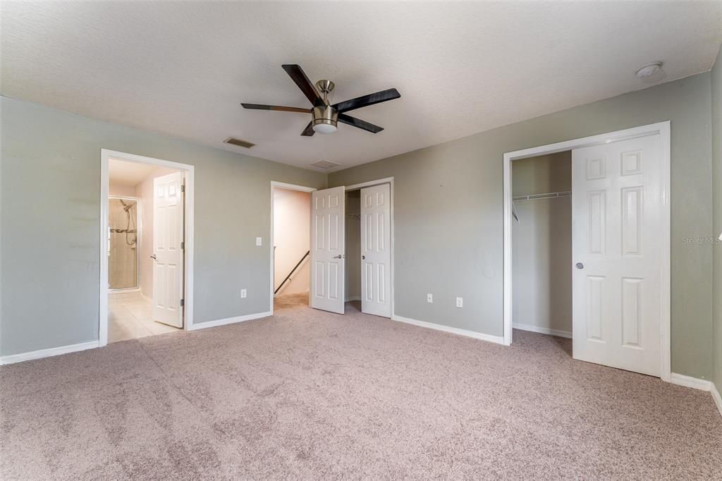 Owner's suite with walk through closets