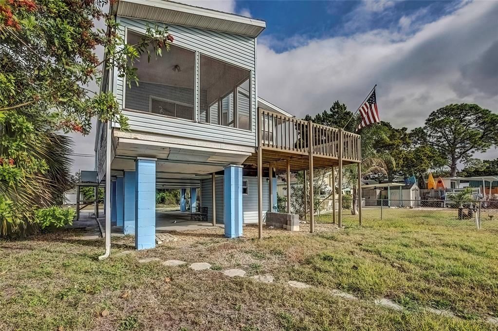 Screened porch and open deck