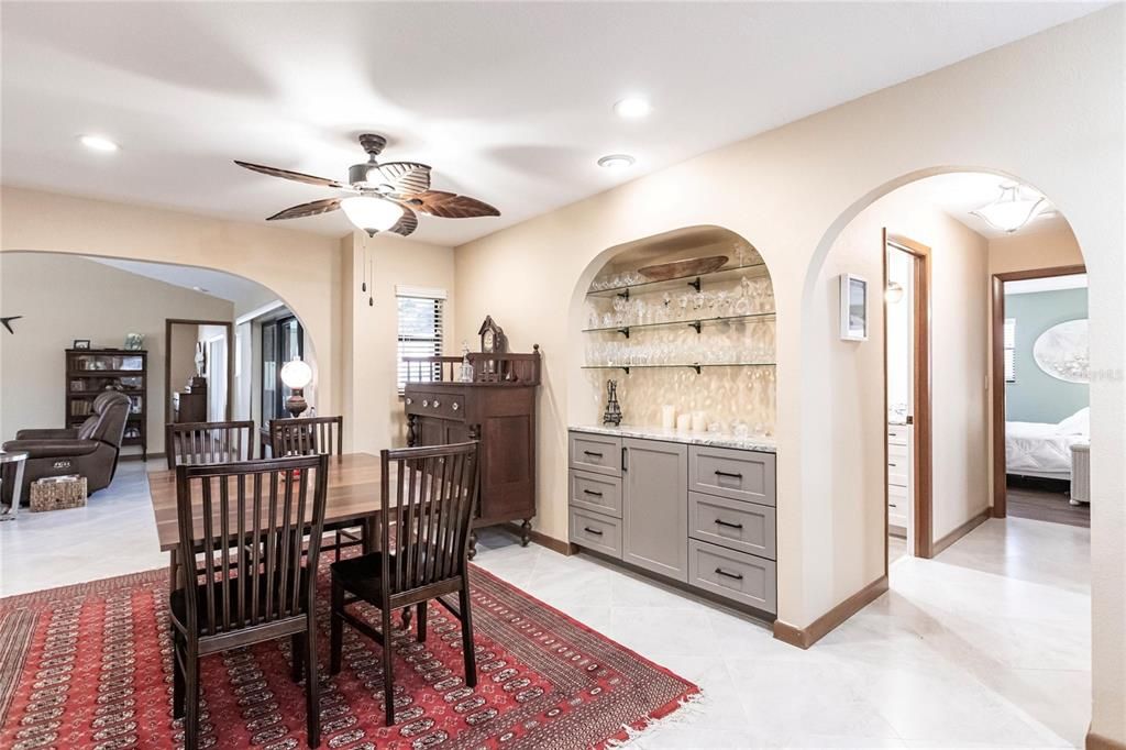 DINING ROOM WITH BUILT-IN BUFFET