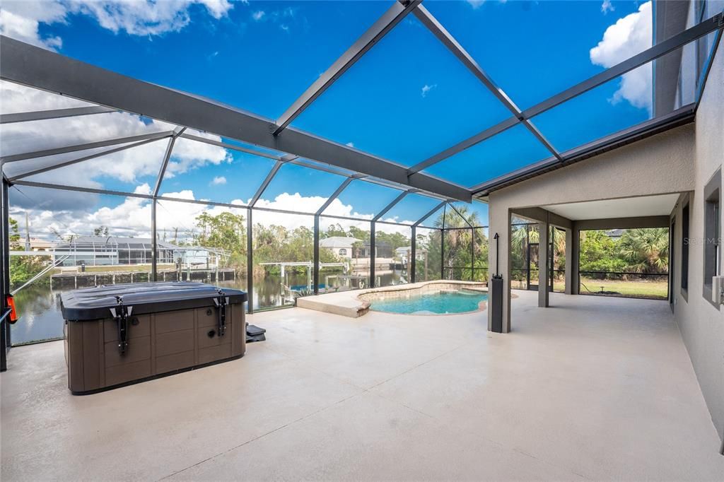 Huge pool deck area provides all kinds of choices!