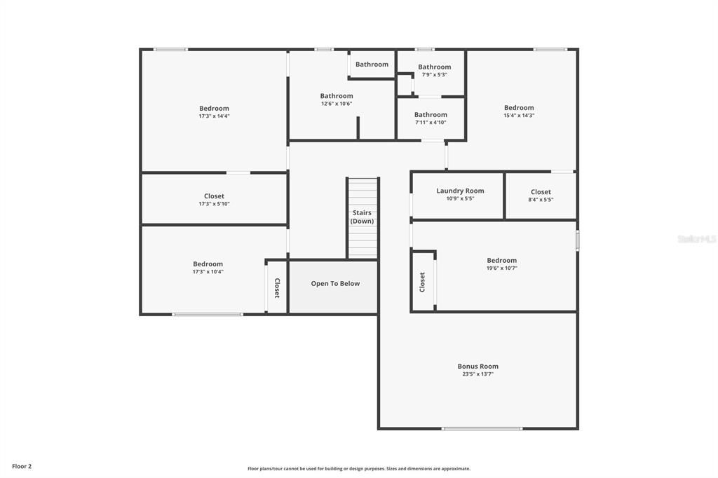 Upstairs floor plan