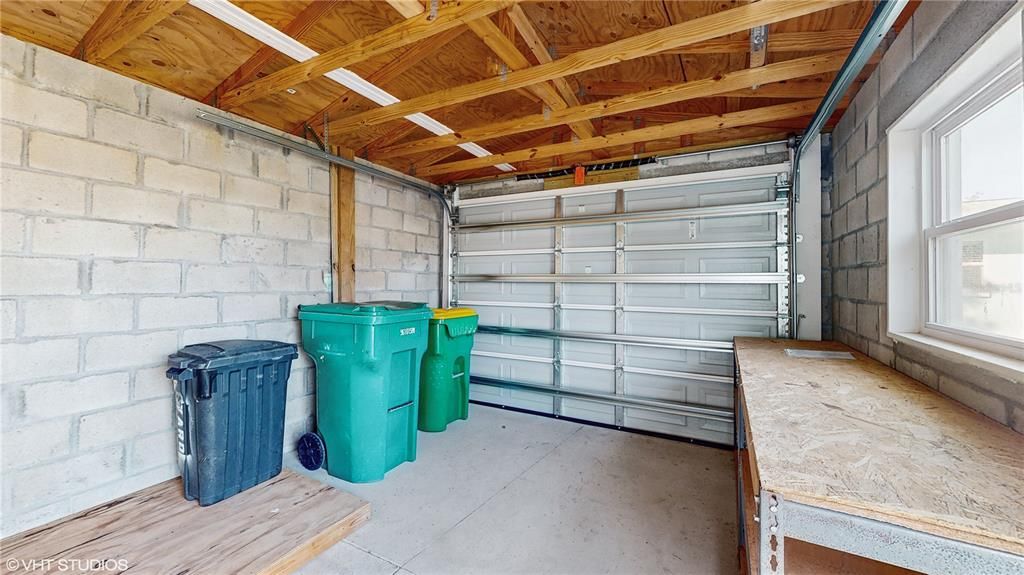 Interior of garage