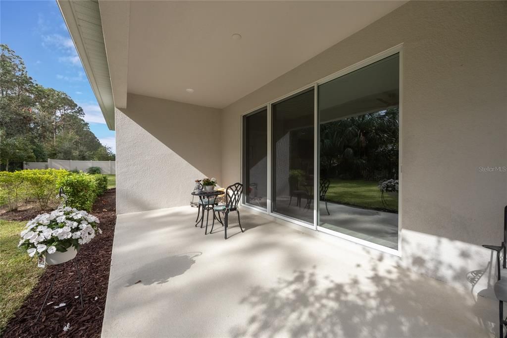 Covered patio.