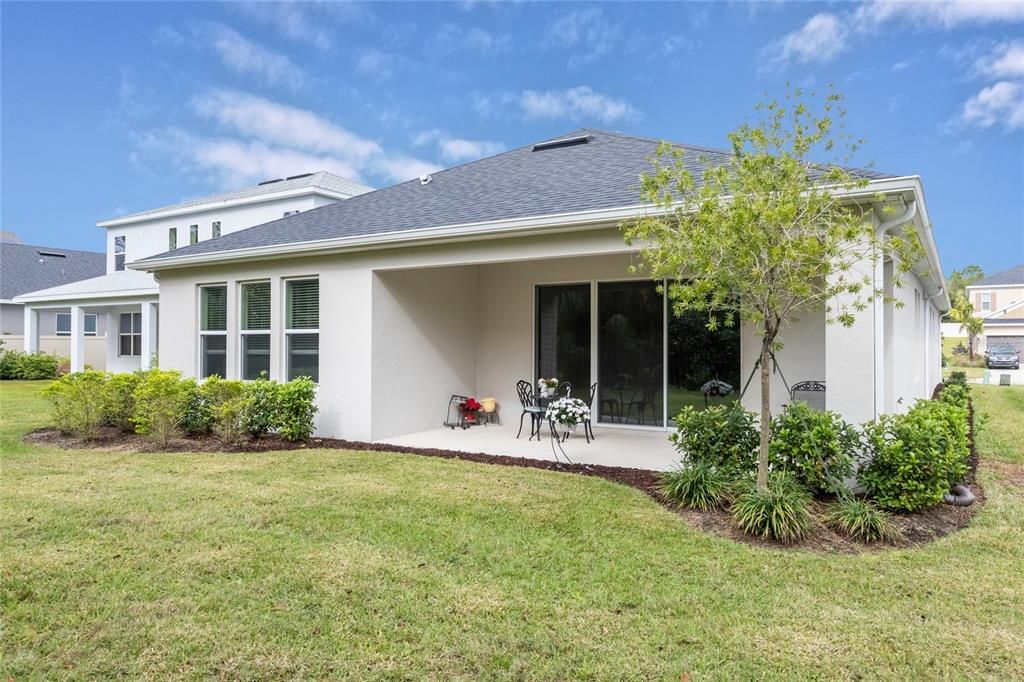 Large backyard with plenty of room for a pool.