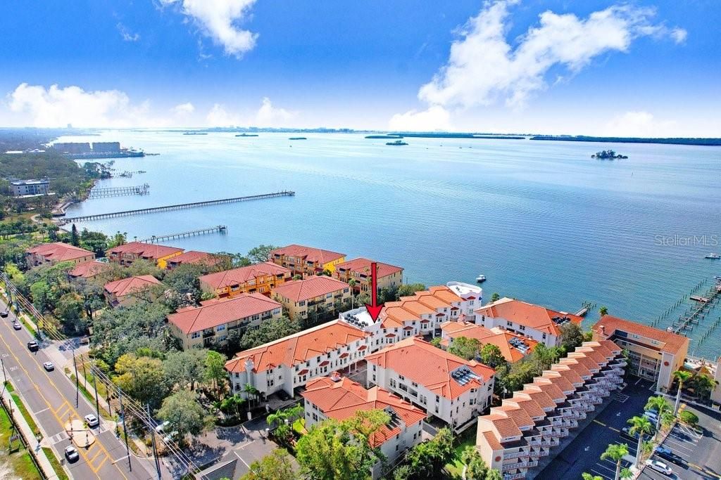 Aerial View of Community, St Joseph Sound & Gulf of Mexico