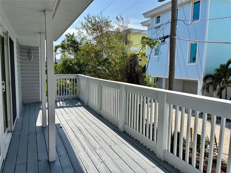 Stilt House - Unit 3Balcony facing Gulf of Mexico