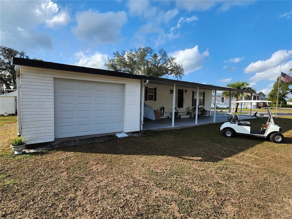 Attached garage.