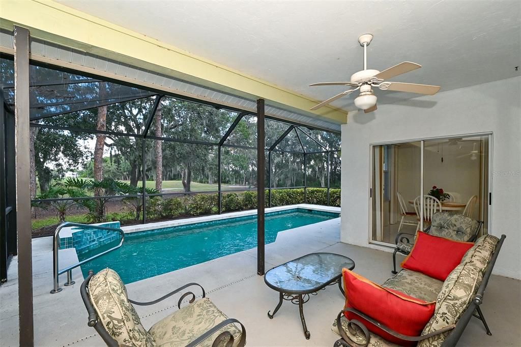 Lanai with view to the pool