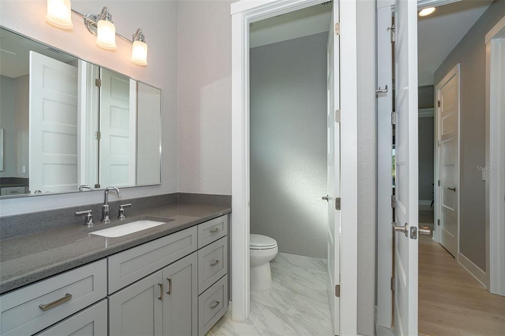 Primary Bath with Split Vanities and Private Water Closet