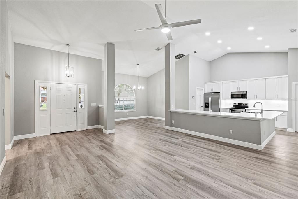 Spacious Living Room and Formal Dining Room