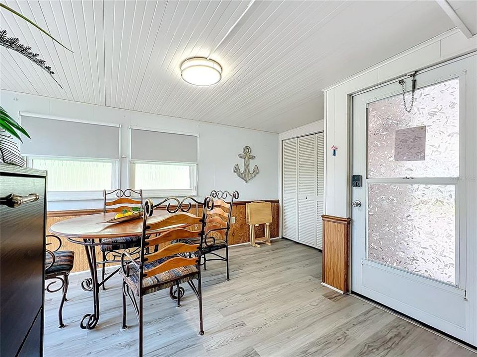 Front door with privacy glass.