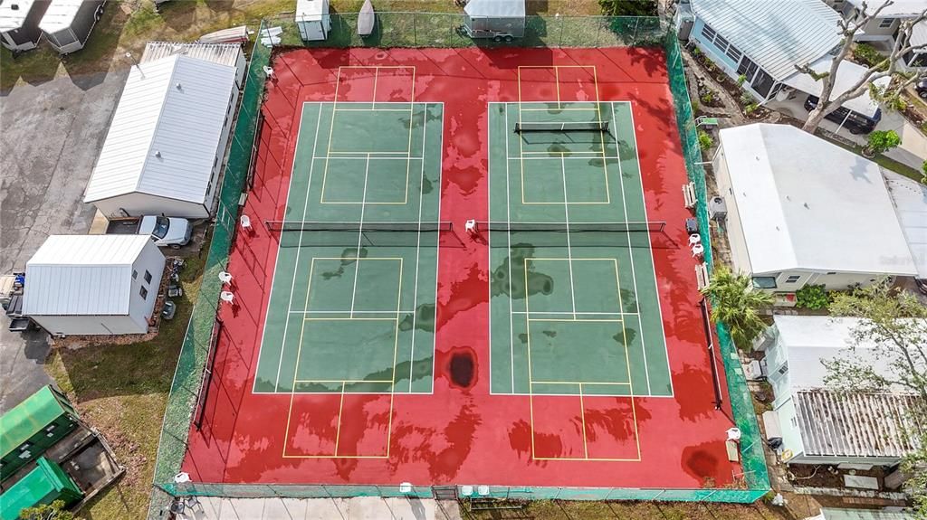 Tennis and pickleball courts.