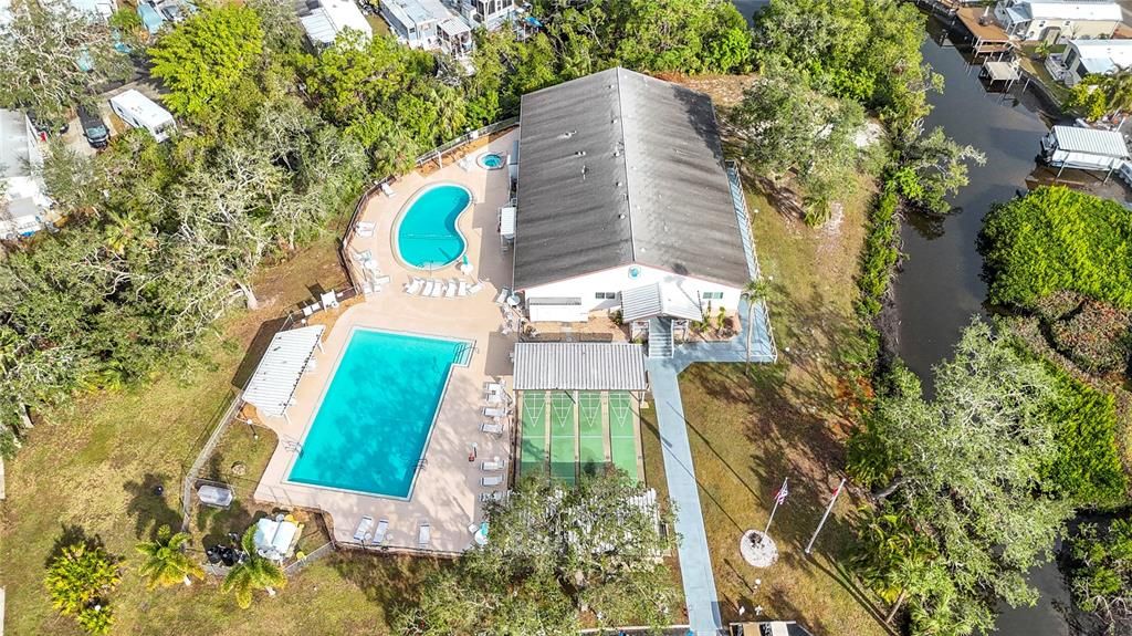 Lots to do in this active community with a clubhouse, two pools, spa, and shuffleboard courts.