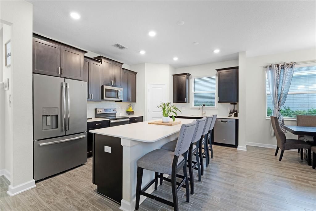 Kitchen with Slate Appliances