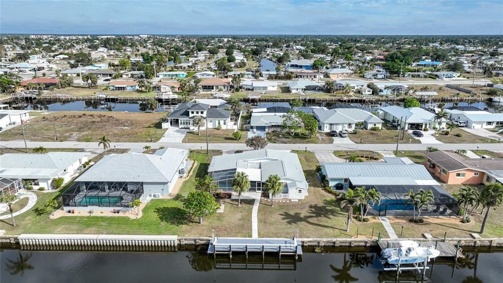 Sailboat Access, Dock with Water and Electric, Concrete Seawall