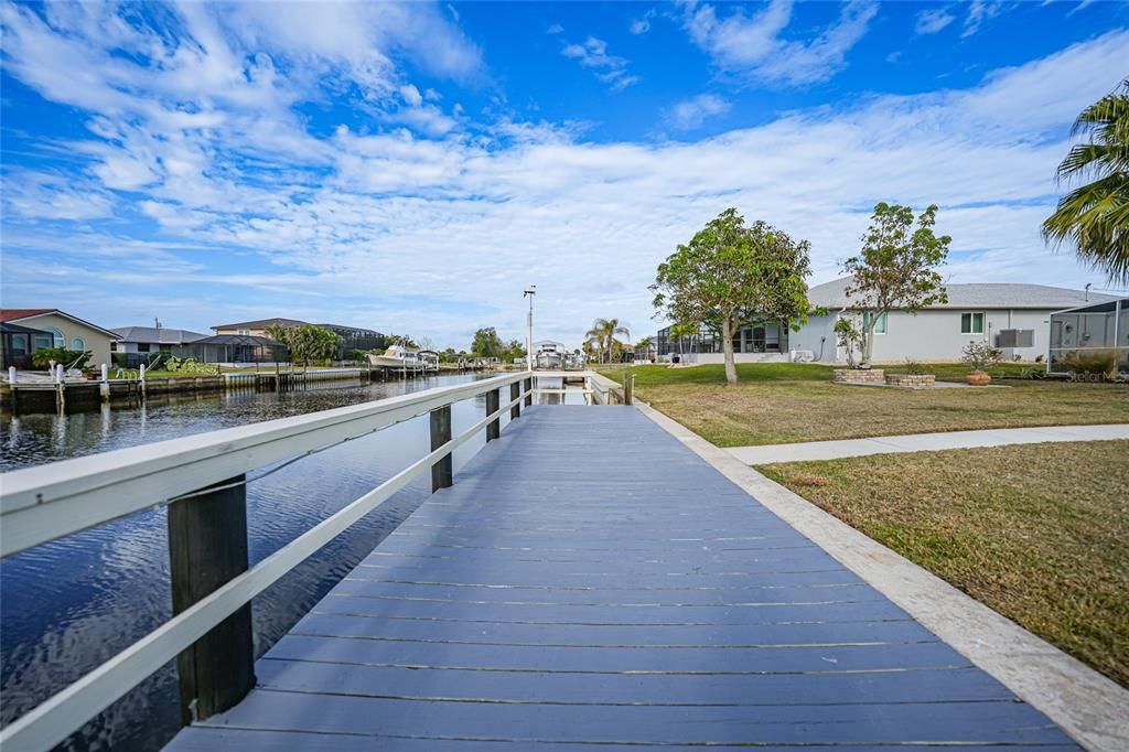 Sailboat Access, Dock with Water and Electric, Concrete Seawall