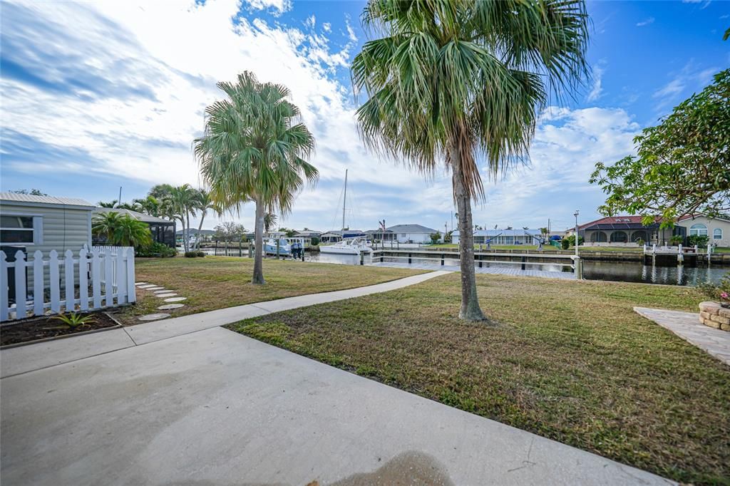 Sailboat Access, Dock with Water and Electric, Concrete Seawall