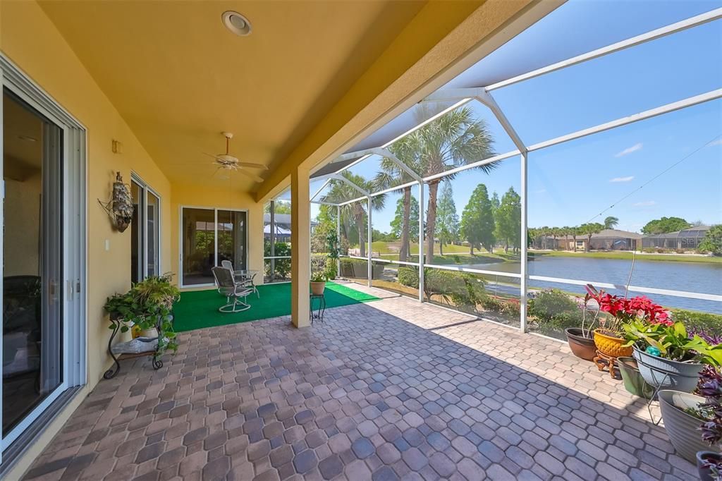 Screened & Covered Lanai w/Pond View