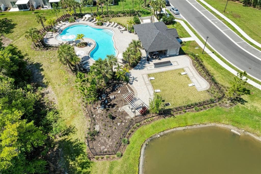 Pool/clubhouse, Cornhole, grilling area, bathrooms