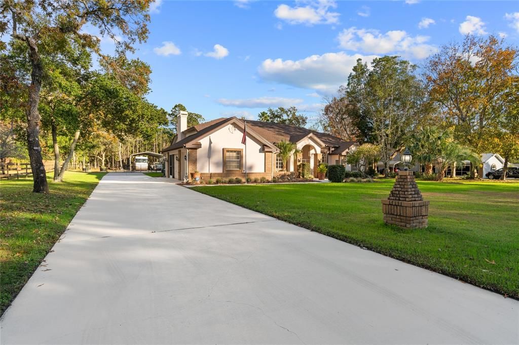 Painted driveway