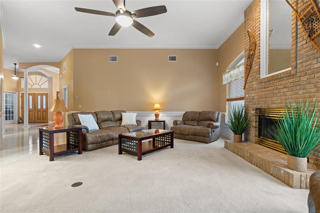 Second living room with fireplace