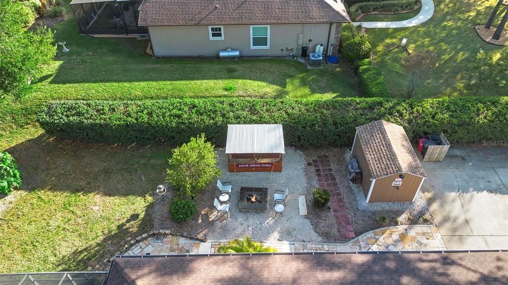 Overhead view of side of home.