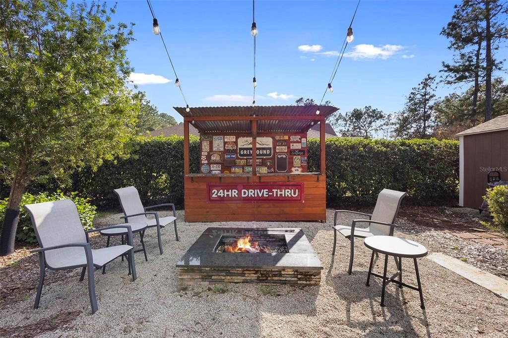 The sitting area on the side of your new home is perfect for these cool evenings!