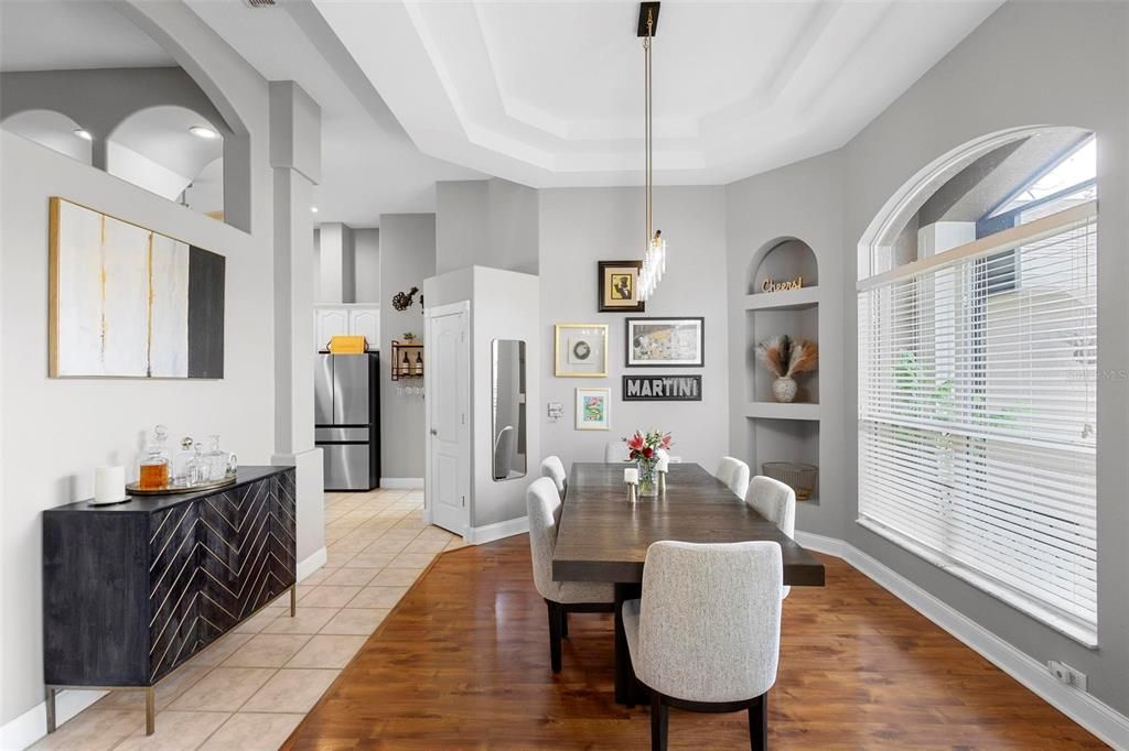 Formal dining area at front of home.